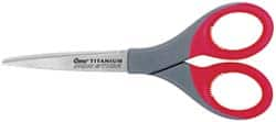 Clauss - 3-1/8" LOC, 7" OAL Titanium Shears - Right Hand, Straight Handle, For General Purpose Use - A1 Tooling