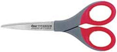 Clauss - 3-1/8" LOC, 7" OAL Titanium Shears - Right Hand, Straight Handle, For General Purpose Use - A1 Tooling