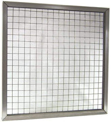 Made in USA - Galvanized Steel Wire Air Filter Frame - 16" Noml Height x 1" Noml Depth x 25" Noml Width, For Use with Filter Pads - A1 Tooling