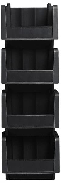 Akro-Mils - 8-7/8" Deep, Black Polypropylene Hopper Stacking Bin - 5" High x 6-5/8" Wide x 8-7/8" Long - A1 Tooling