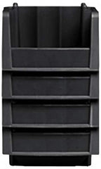 Akro-Mils - 11-7/8" Deep, Black Polypropylene Hopper Stacking Bin - 5" High x 8-3/8" Wide x 11-7/8" Long - A1 Tooling