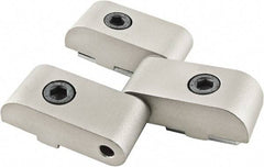 80/20 Inc. - 57mm Long x 43.6mm Wide x 13mm Thick, Heavy Duty Hinge - Aluminum, Clear Anodized Finish - A1 Tooling