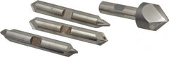 Hertel - 4 Piece 1" Cutter Head Diam, Cobalt Chamfer Mill Set - A1 Tooling