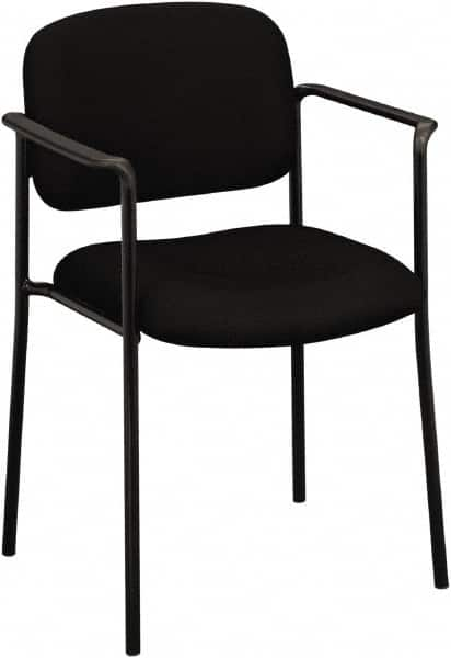 Basyx - Fabric Black Stacking Chair - Black Frame, 23-1/4" Wide x 21" Deep x 32-3/4" High - A1 Tooling