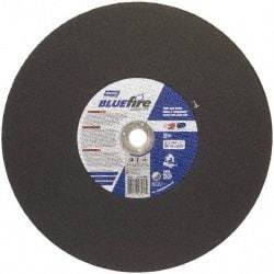 Norton - 16" 36 Grit Zirconia Alumina Cutoff Wheel - 7/64" Thick, 1" Arbor, 3,820 Max RPM, Use with Stationary Tools - A1 Tooling