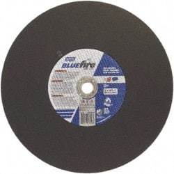 Norton - 16" 36 Grit Zirconia Alumina Cutoff Wheel - 7/64" Thick, 1" Arbor, 3,820 Max RPM, Use with Stationary Tools - A1 Tooling