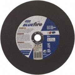 Norton - 12" 30 Grit Zirconia Alumina Cutoff Wheel - 1/8" Thick, 1" Arbor, 5,095 Max RPM, Use with Stationary Tools - A1 Tooling