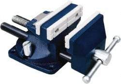 Gibraltar - 3-1/2" Jaw Width x 7" Jaw Opening Capacity, 1-1/2" Throat Depth, Bench & Pipe Combination Vise - 1/32 to 7/8" Pipe Capacity, Swivel Base, Bolt Down Attachment, Cast Iron - A1 Tooling