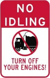 NMC - "Turn Off Your Engine", 18" Long x 12" Wide, Aluminum Safety Sign - Use for Workplace/Safety - A1 Tooling