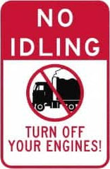 NMC - "Turn Off Your Engine", 18" Long x 12" Wide, Aluminum Safety Sign - Use for Workplace/Safety - A1 Tooling