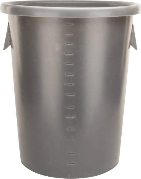 Bayhead Products - 40 Gal Gray Round Trash Can - Polyethylene, 29" High - A1 Tooling