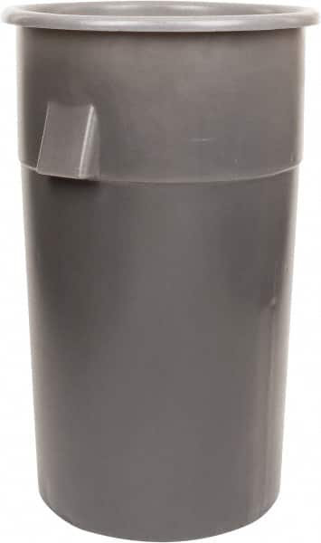 Bayhead Products - 55 Gal Gray Round Trash Can - Polyethylene, 40" High - A1 Tooling