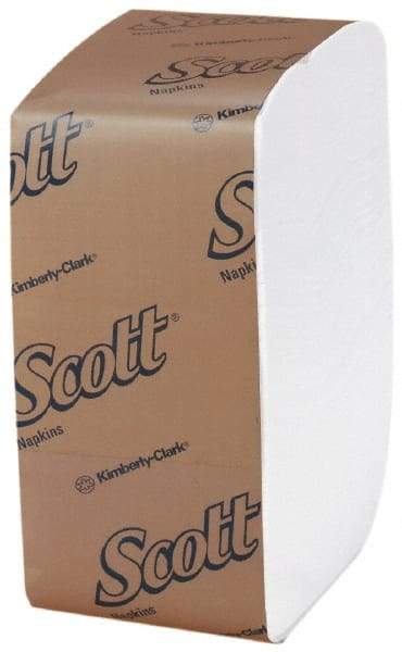 Scott - 12" Long x 13" Wide, Mini Fold Dispenser Dinner Paper Napkins - 1 Ply, White - A1 Tooling