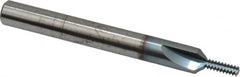 Scientific Cutting Tools - #8-32 Thread, 1/4" Shank Diam, TiCN Coating, Powdered Metal Straight Flute Thread Mill - 3 Flutes, 2-1/2" OAL, #8 Min Noml Diameter - A1 Tooling