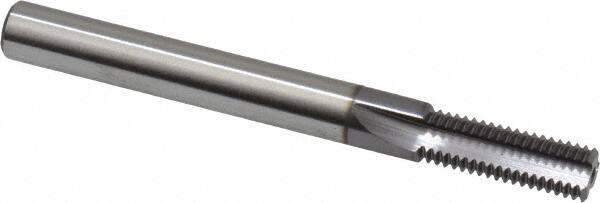 Scientific Cutting Tools - 5/16-28 Thread, 1/4" Shank Diam, TiCN Coating, Powdered Metal Straight Flute Thread Mill - 3 Flutes, 2-1/2" OAL, 5/16" Min Noml Diameter - A1 Tooling