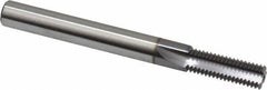 Scientific Cutting Tools - 5/16-28 Thread, 1/4" Shank Diam, TiCN Coating, Powdered Metal Straight Flute Thread Mill - 3 Flutes, 2-1/2" OAL, 5/16" Min Noml Diameter - A1 Tooling