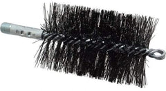 Schaefer Brush - 4-1/2" Brush Length, 3" Diam, Double Stem, Double Spiral Tube Brush - 7-1/2" Long, Tempered Steel Wire, 1/4" NPT Male Connection - A1 Tooling