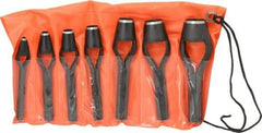 Value Collection - 7 Piece, 3/16 to 15/16", Arch Punch Set - Comes in Vinyl Roll - A1 Tooling