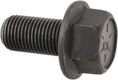 Value Collection - 1/2-20 UNF, 1" Length Under Head, Hex Drive Flange Bolt - 1" Thread Length, Grade 8 Alloy Steel, Smooth Flange, Phosphate & Oil Finish - A1 Tooling