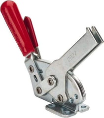 De-Sta-Co - 840 Lb Holding Capacity, Horizontal Handle, Manual Hold Down Toggle Clamp - 70° Handle Movement, 68° Bar Opening, U-Bar, Flanged Base, Electro-Plated Zinc, Carbon Steel - A1 Tooling