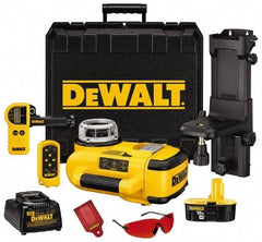 DeWALT - 200' (Interior) & 2,000' (Exterior) Measuring Range, 1/8" at 100' & 3mm at 31m Accuracy, Self-Leveling Rotary Laser with Detector - ±5° Self Leveling Range, 60, 250 & 600 RPM, 1 Beam, 18 Volt XRP Battery Included - A1 Tooling