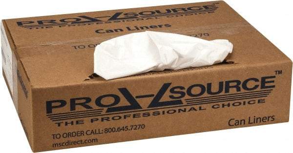 PRO-SOURCE - 0.7 mil Thick, Heavy-Duty Trash Bags - 24" Wide x 31" High, White - A1 Tooling