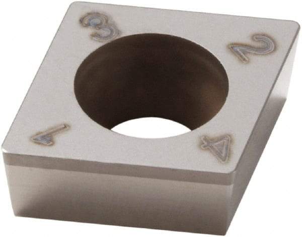 Seco - CCGW32.51 Grade CBN200 PCBN Turning Insert - Uncoated, 80° Diamond, 3/8" Inscr Circle, 5/32" Thick, 1/64" Corner Radius - A1 Tooling