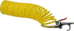 Value Collection - 1/4" ID Thumb Lever Air Gun - 25' Long Nylon Hose, 1/4" Inlet, NPT Thread, 200 Max psi - A1 Tooling