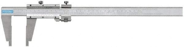 Fowler - 0 to 60" Stainless Steel Vernier Caliper - 0.02mm Graduation, 7-1/2" Jaw Depth, 0.005" Accuracy, Includes Inside Diameter, Outside Diameter - A1 Tooling