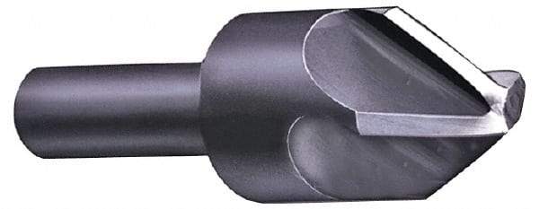 Hertel - 1/8" Head Diam, 1/8" Shank Diam, 4 Flute 100° High Speed Steel Countersink - 1-5/8" OAL, Straight Shank - A1 Tooling