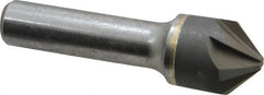 Made in USA - 3/4" Head Diam, 1/2" Shank Diam, 6 Flute 90° Solid Carbide Countersink - A1 Tooling