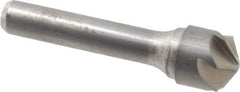 Made in USA - 5/8" Head Diam, 3/8" Shank Diam, 6 Flute 120° Solid Carbide Countersink - Bright Finish, 2-5/8" OAL, 0.109" Nose Diam, Single End, Straight Shank, Right Hand Cut - A1 Tooling