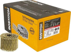 Stanley Bostitch - 11 Gauge 0.12" Shank Diam 3-1/4" Long Framing Nails for Power Nailers - Steel, Galvanized Finish, Screw Shank, Coil Wire Collation, Round Head, Diamond Point - A1 Tooling