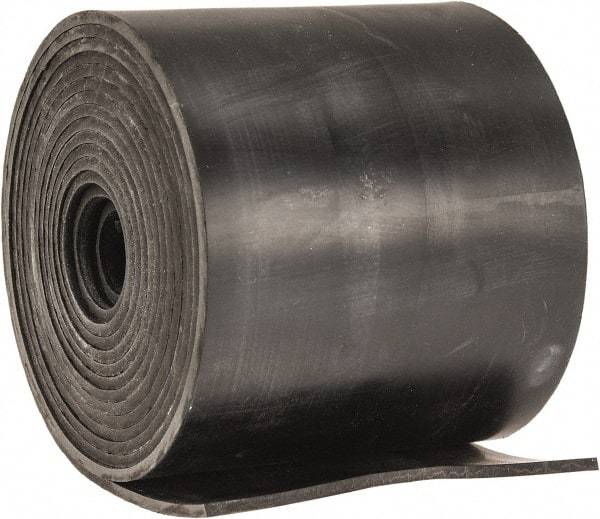 Made in USA - 1/16" Thick x 2" Wide x 60" Long, Plain Backed Neoprene Rubber Strip - Stock Length, 60 Shore A Durometer, 2,500 psi Tensile Strength, -40 to 225°F, Black - A1 Tooling