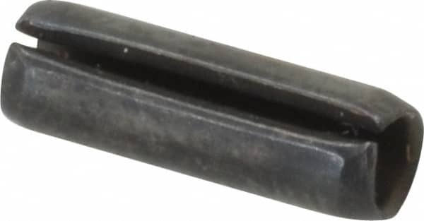 Value Collection - 5/32" Diam x 1/2" Long Slotted Spring Pin - Grade 1070-1090 Alloy Steel, Black Oxide Finish - A1 Tooling