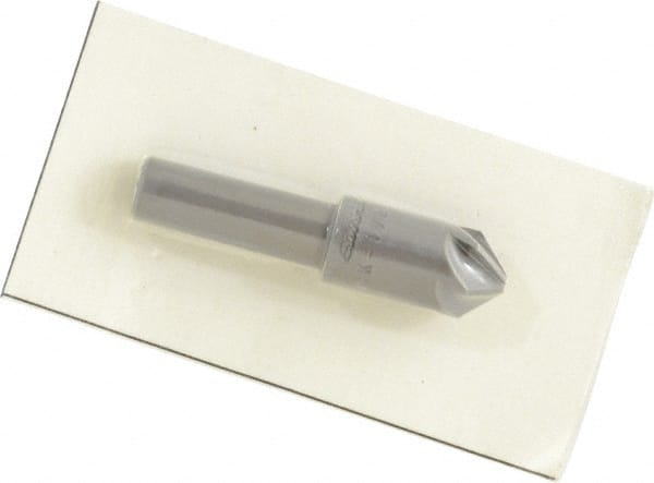 Made in USA - 1/2" Head Diam, 3/8" Shank Diam, 6 Flute 90° High Speed Steel Countersink - A1 Tooling