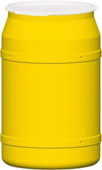 Eagle - 55 Gallon Yellow Cylindrical Polyethylene Open Head Drum - 36-3/8" High x 23" Diam - A1 Tooling