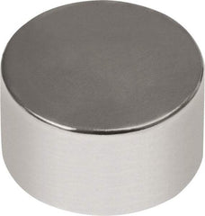 Mag-Mate - 3/4" Diam x 1/2" High Neodymium Rare Earth Magnet - 22 Lb Max Capacity, 180°F Max, Nickel Plated - A1 Tooling