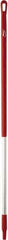 Vikan - 51 x 1-1/4" Aluminum Squeegee Handle - European Threaded Connection, Red - A1 Tooling