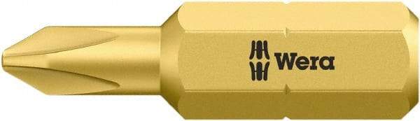 Wera - #1, Insert Phillips Screwdriver Bit - 1/4" Drive, 1" OAL - A1 Tooling