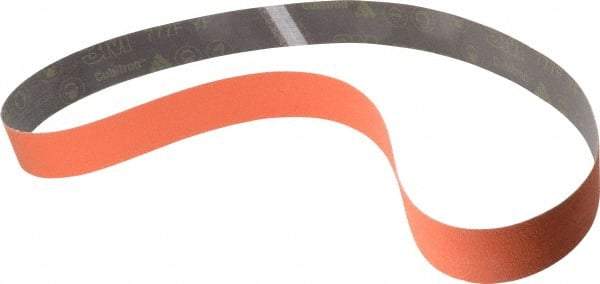 3M - 2" Wide x 60" OAL, 80 Grit, Ceramic Abrasive Belt - Ceramic, Medium, Coated, YF Weighted Cloth Backing, Wet/Dry, Series 777F - A1 Tooling