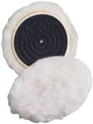 3M - 3" Diam Wool Bonnet Pad - 15/16" Pile, Hook & Loop Attachment - A1 Tooling