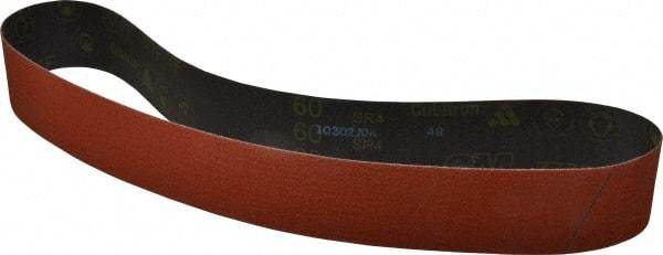 3M - 2-1/2" Wide x 48" OAL, 60 Grit, Ceramic Abrasive Belt - Ceramic, Medium, Coated, YF Weighted Cloth Backing, Wet/Dry, Series 777F - A1 Tooling