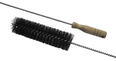 Schaefer Brush - 2-1/8" Diam, 7" Bristle Length, Boiler & Furnace Fiber Brush - Standard Wood Handle, 48" OAL - A1 Tooling