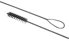 Schaefer Brush - 1-1/2" Diam, 4" Bristle Length, Boiler & Furnace Tempered Wire Brush - Wire Loop Handle, 42" OAL - A1 Tooling