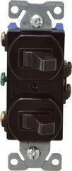 Cooper Wiring Devices - 1 Pole, 120/277 VAC, 15 Amp, Flush Mounted, Duplex Switch - NonNEMA Configuration, 2 Switch, Back Side Wiring, cULus Listed, NOM 426, RoHS Compliant Standard - A1 Tooling