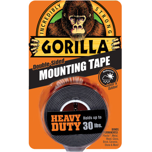 Gorilla Heavy Duty Black Mounting Tape 60″ - Exact Industrial Supply