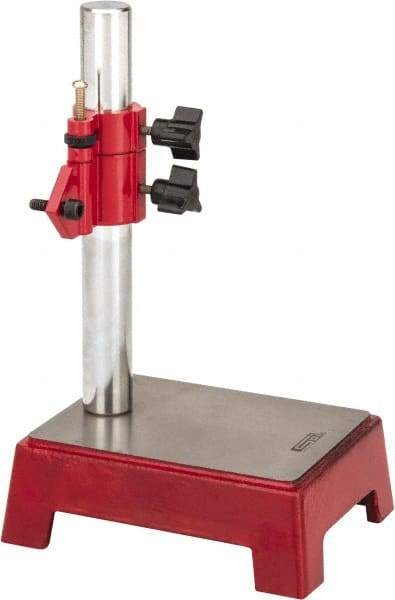 SPI - Cast Iron (Base), Rectangular Base, Comparator Gage Stand - 8" High, 5-1/2" Base Length x 4-11/32" Base Width x 2" Base Height, Includes Holder - A1 Tooling