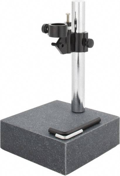 SPI - Granite, Rectangular Base, Comparator Gage Stand - 8" High, 6" Base Length x 6" Base Width x 2" Base Height, Includes Holder - A1 Tooling