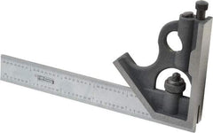 SPI - 2 Piece, 6" Combination Square Set - 1/32 & 1/64" (English/Metric) Graduation, Hardened Steel Blade, Cast Iron Square Head - A1 Tooling